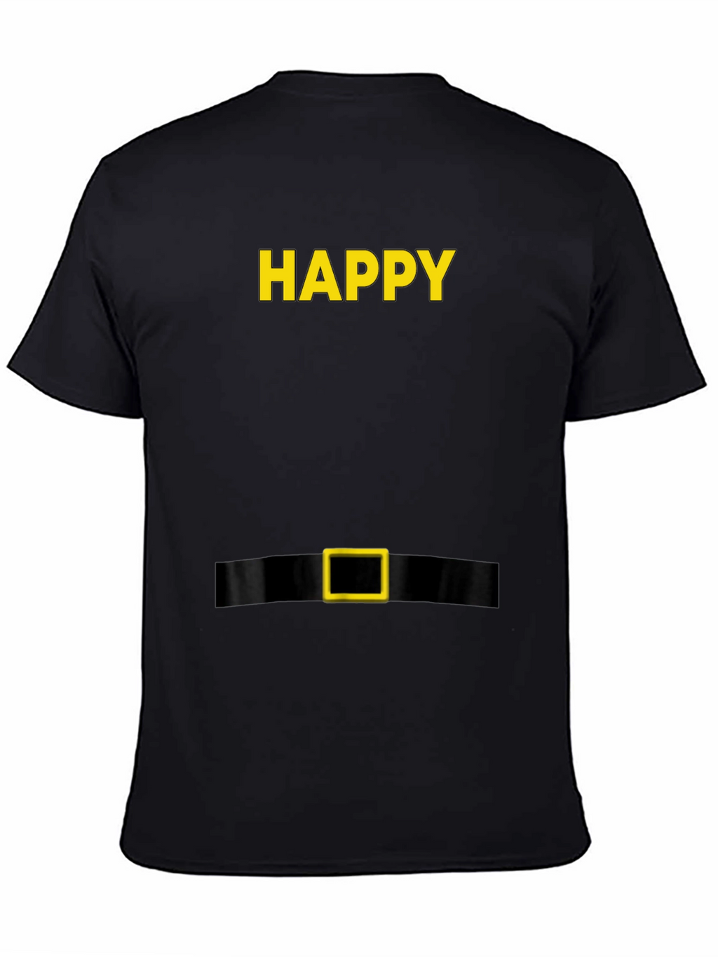 Happy Elf Costume T-Shirt - Black Holiday Tee
