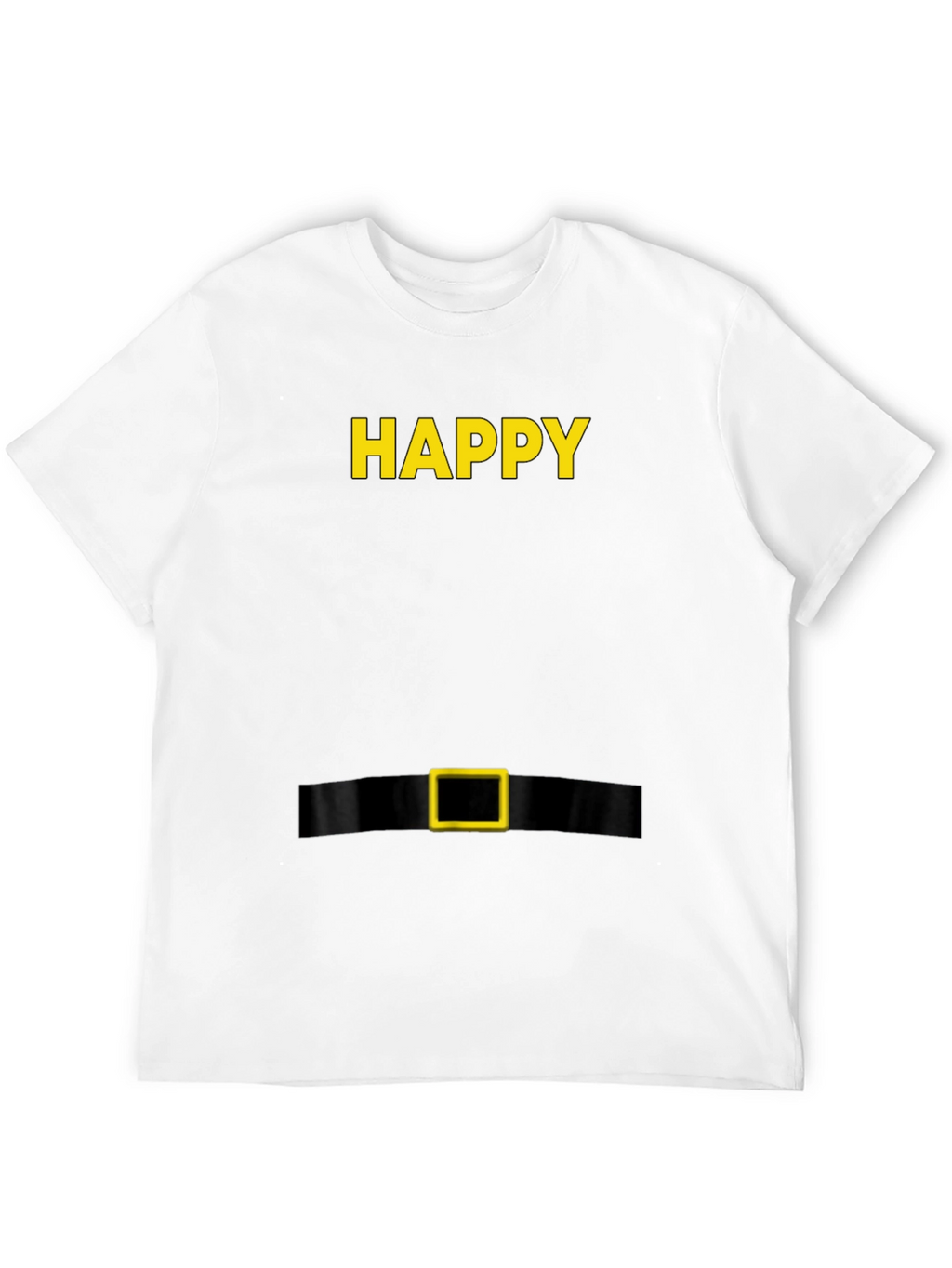 Happy Elf Costume T-Shirt - Black Holiday Tee