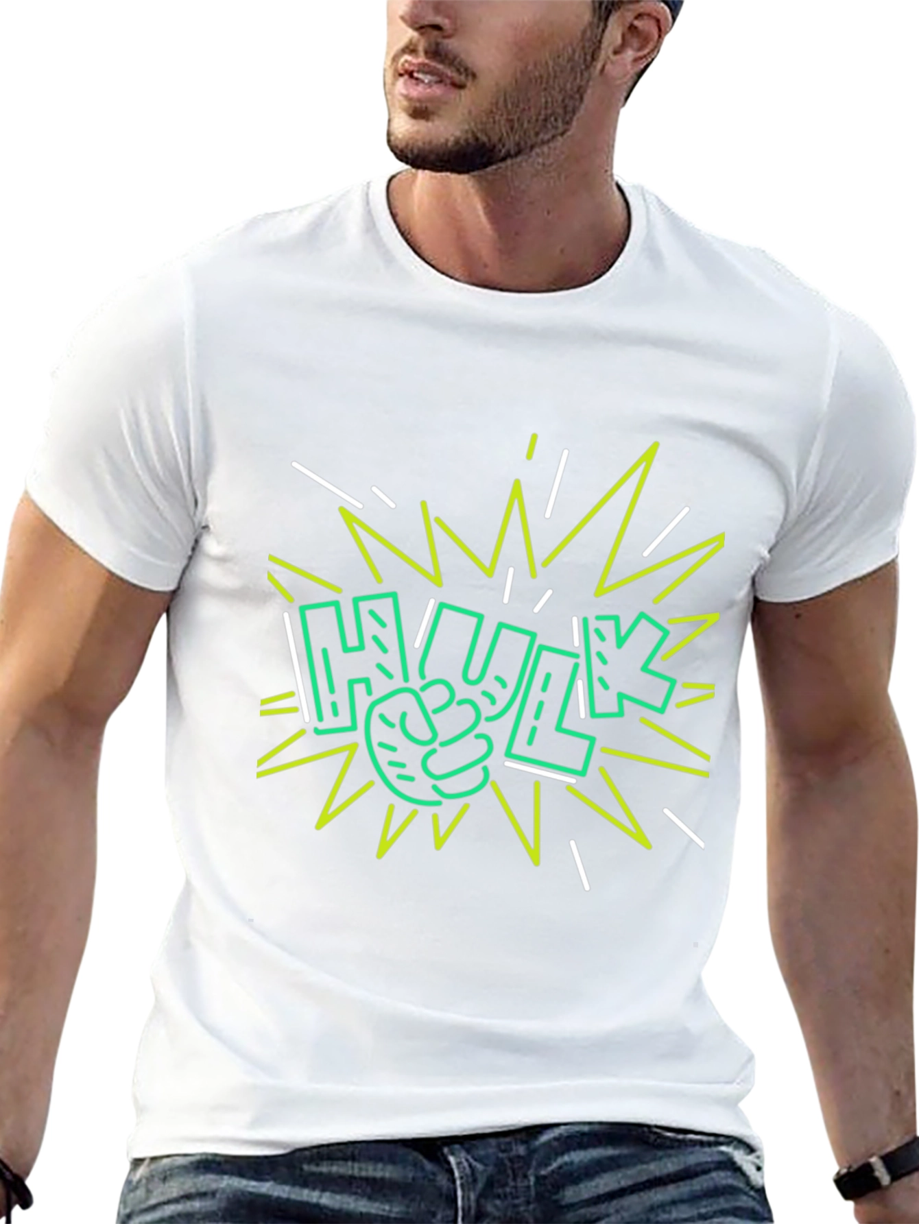 Hulk Fist Graphic Black T-Shirt - Mens