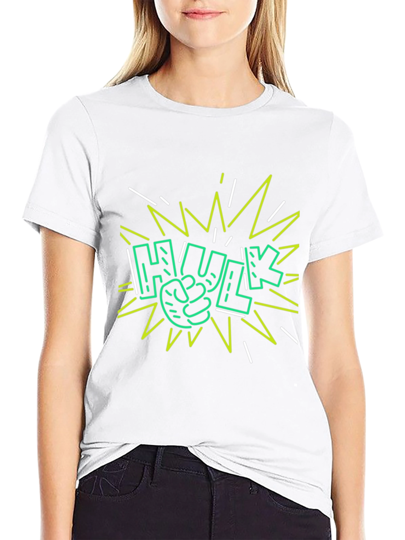 Hulk Fist Graphic Black T-Shirt - Mens