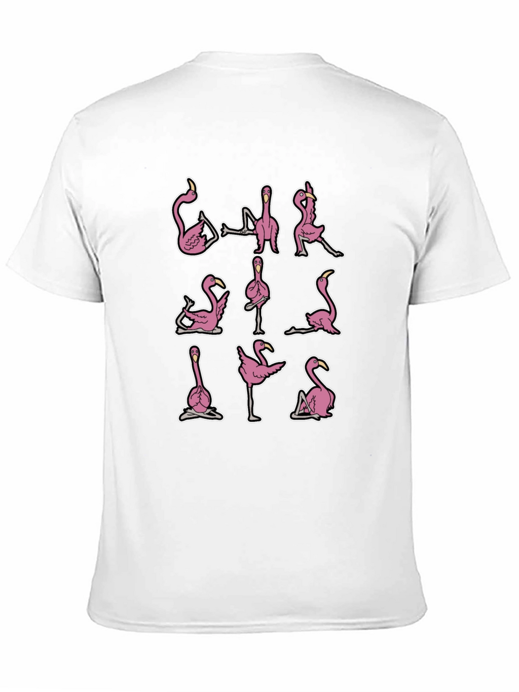 Yoga Flamingo Black Graphic Tee