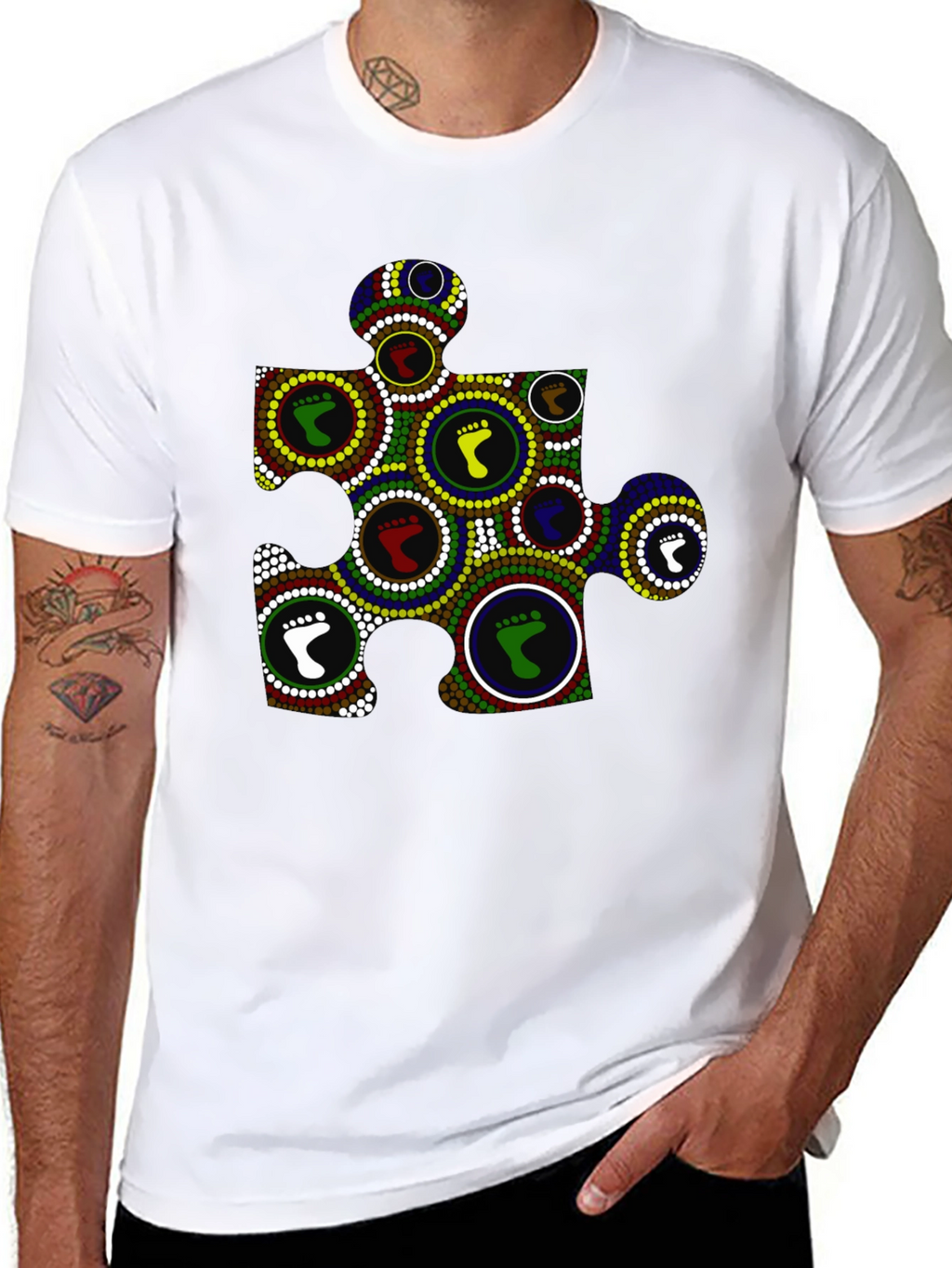 Puzzle Piece Footprint Tee