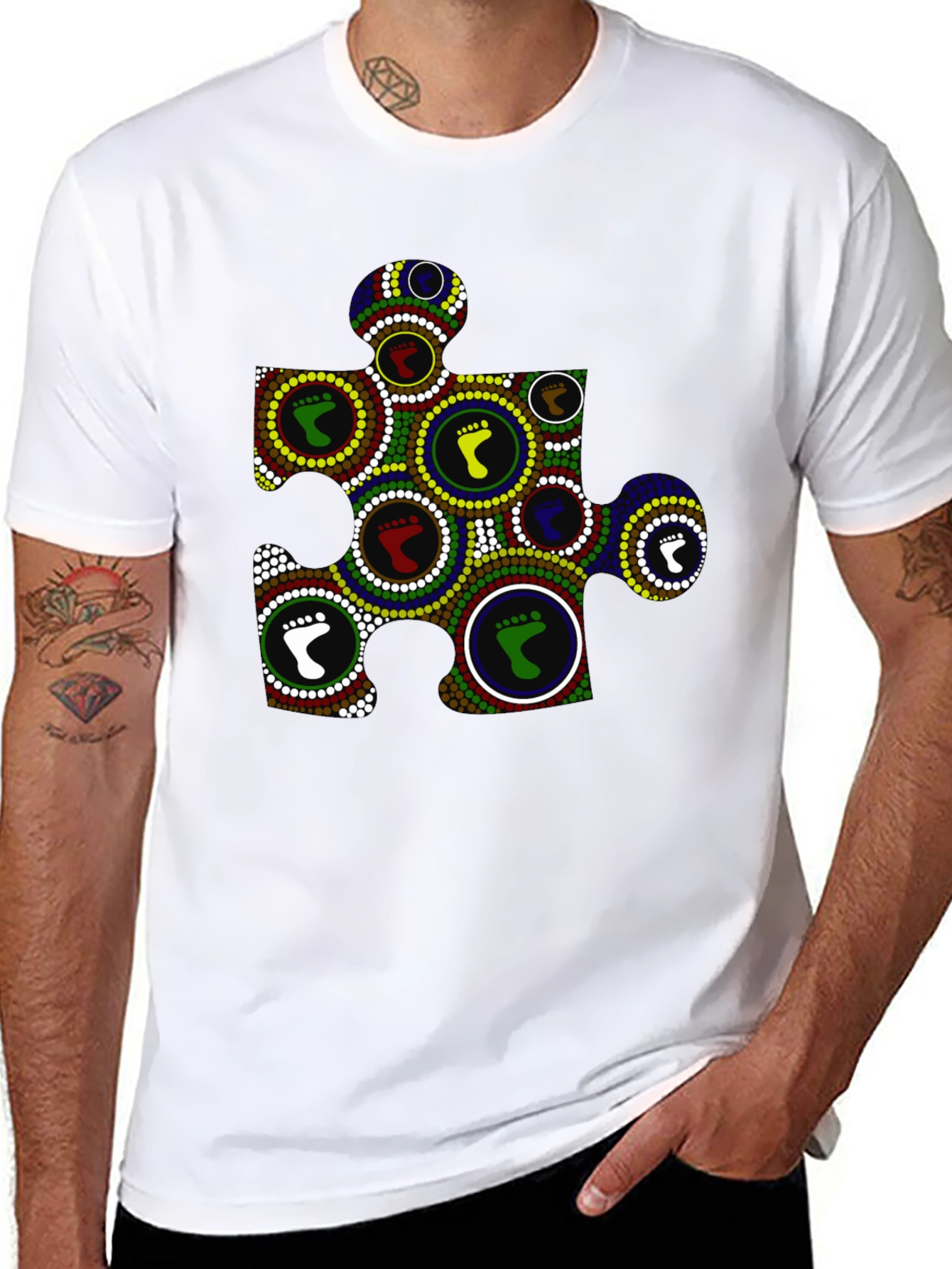 Puzzle Piece Footprint Tee