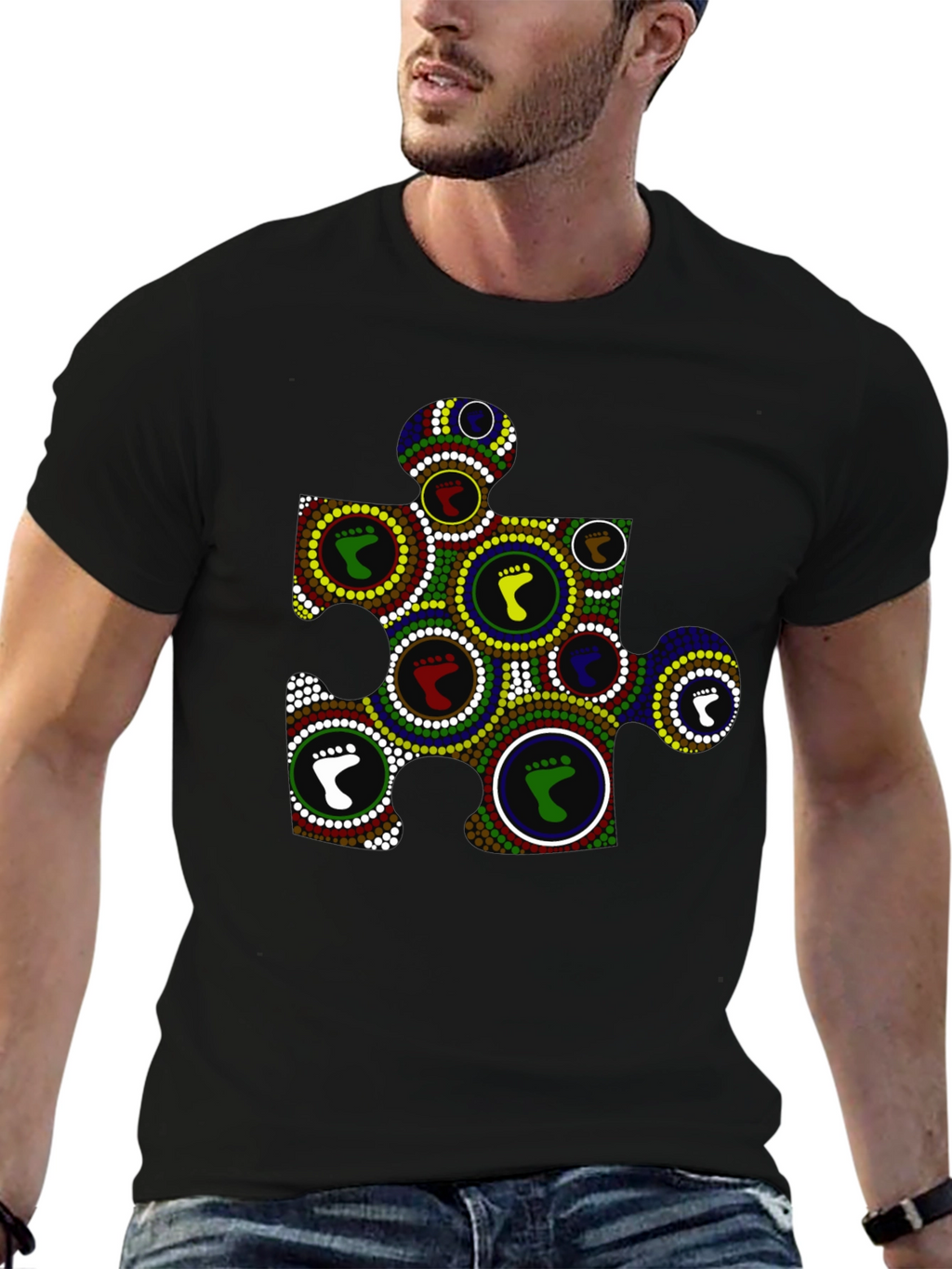 Puzzle Piece Footprint Tee