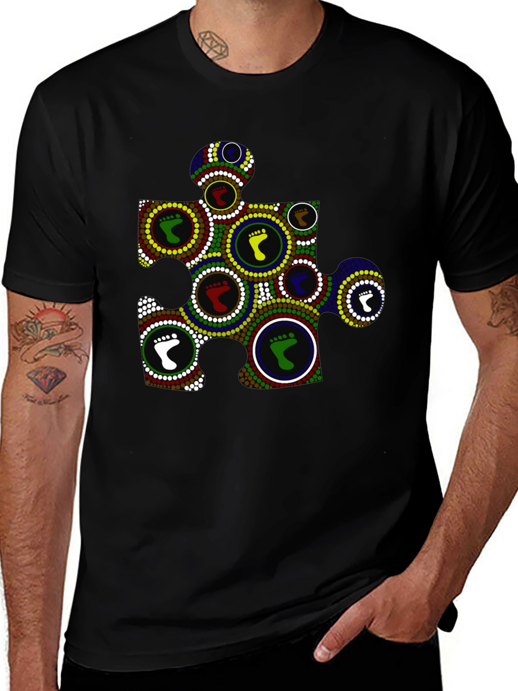 Puzzle Piece Footprint Tee