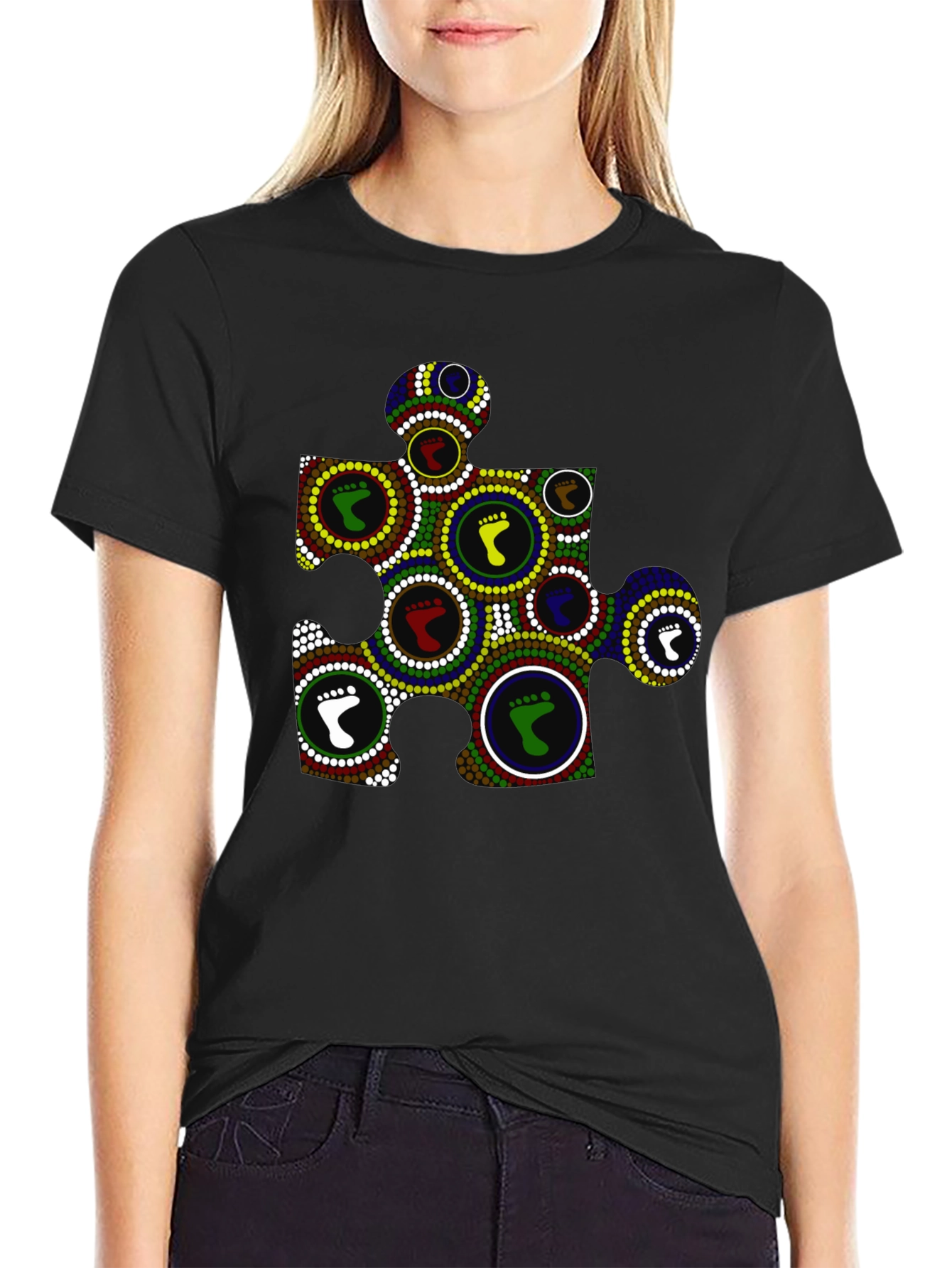 Puzzle Piece Footprint Tee