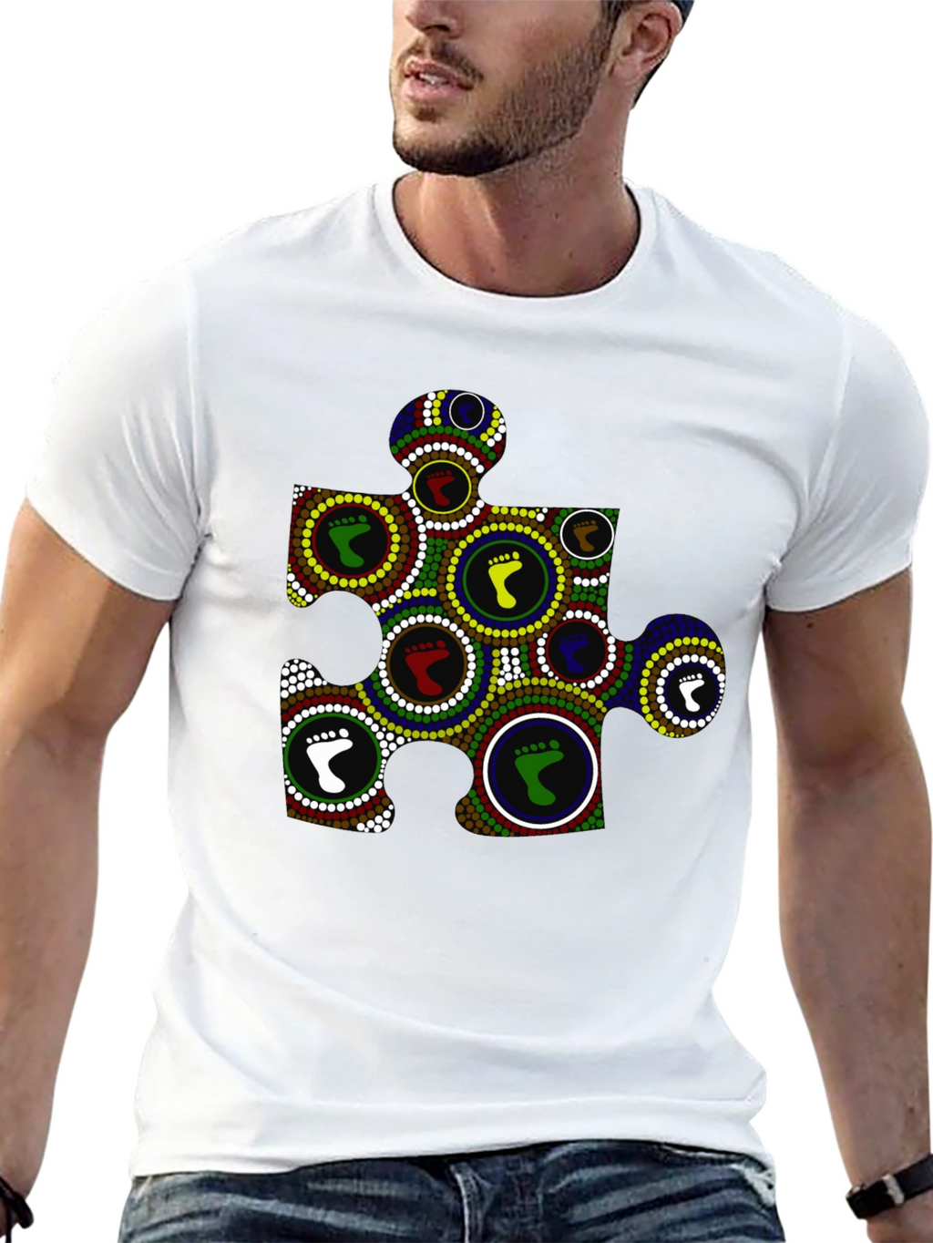 Puzzle Piece Footprint Tee
