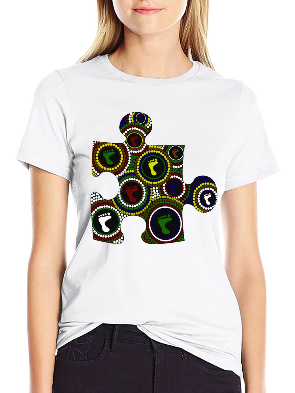 Puzzle Piece Footprint Tee