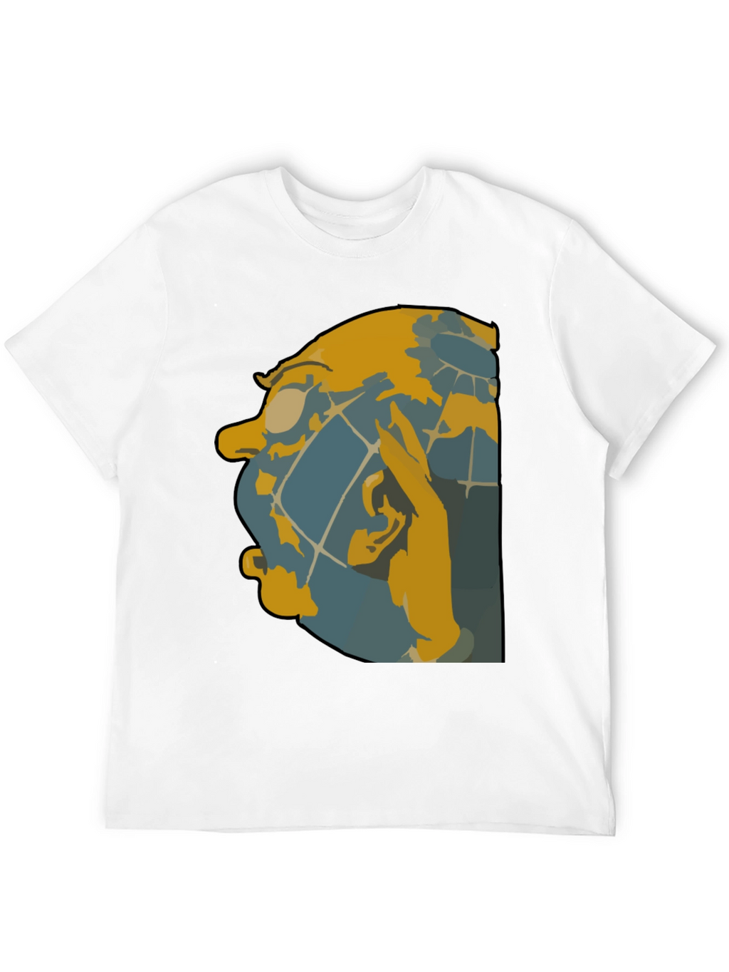 Unique Graphic Tee - Abstract Face Design