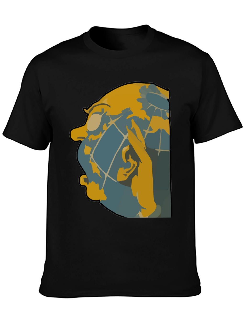 Unique Graphic Tee - Abstract Face Design