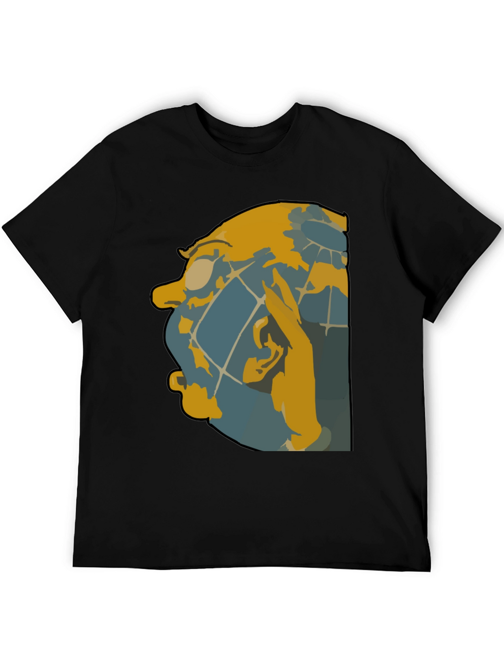 Unique Graphic Tee - Abstract Face Design