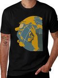 Unique Graphic Tee - Abstract Face Design