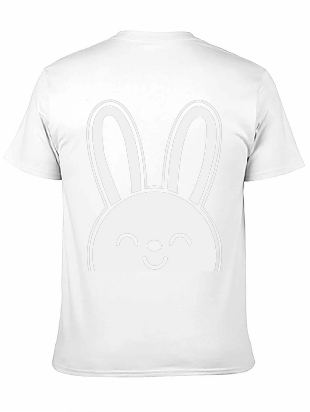 Cute Bunny Graphic Tee - Black Cotton T-Shirt