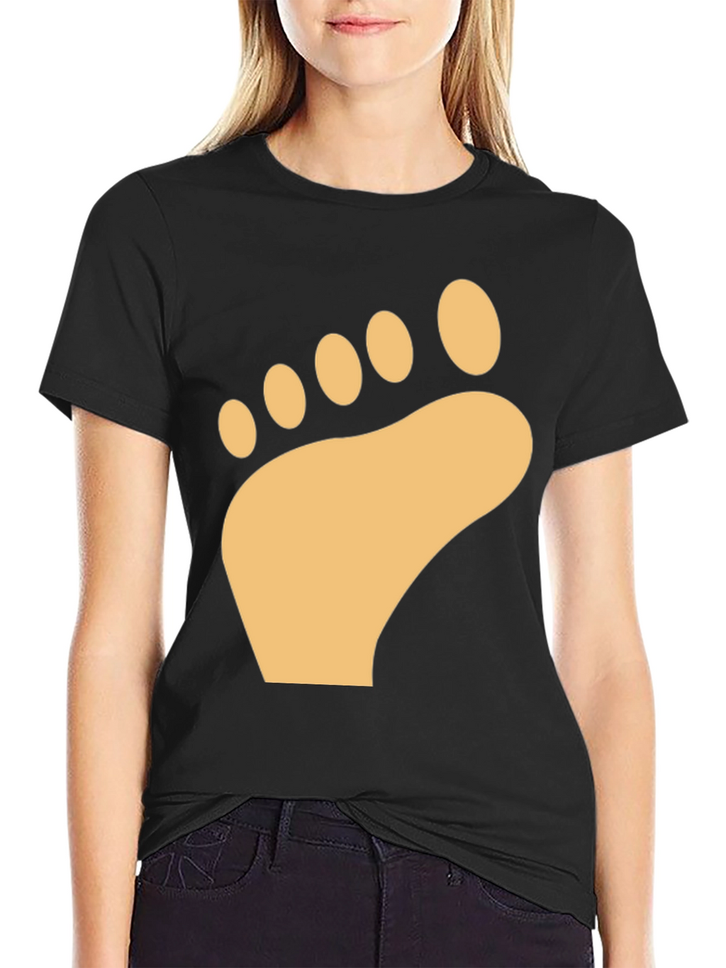 Barefoot Print T-Shirt - Soft Cotton Comfort