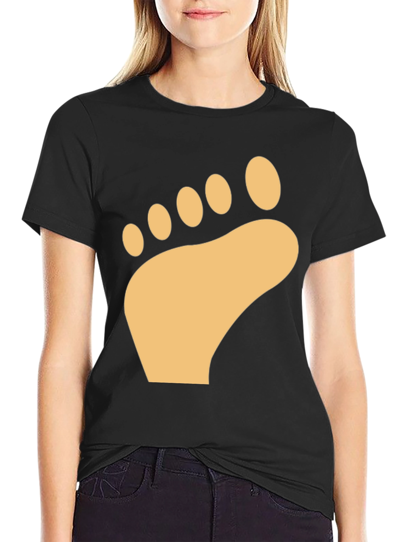 Barefoot Print T-Shirt - Soft Cotton Comfort