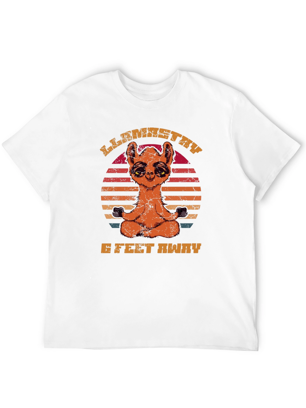 Llamastay 6 Feet Away Funny T-Shirt