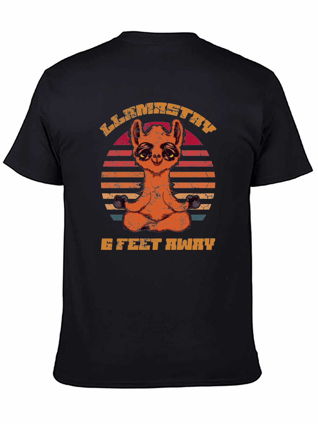 Llamastay 6 Feet Away Funny T-Shirt