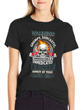 Warning Grumpy Trucker Skull T-Shirt