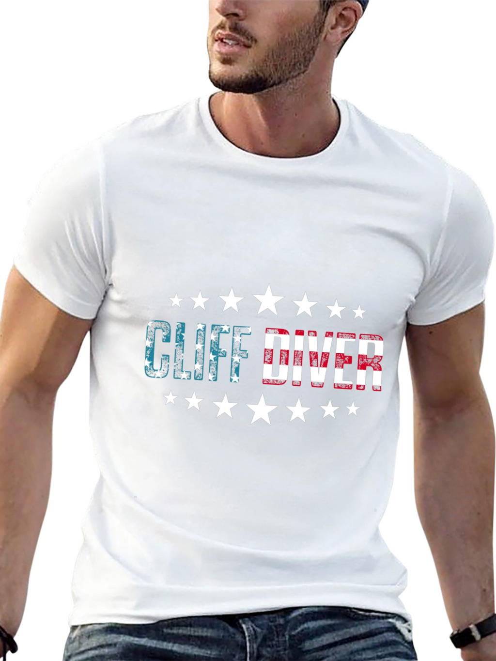 Cliff Diver T-Shirt - Patriotic Design