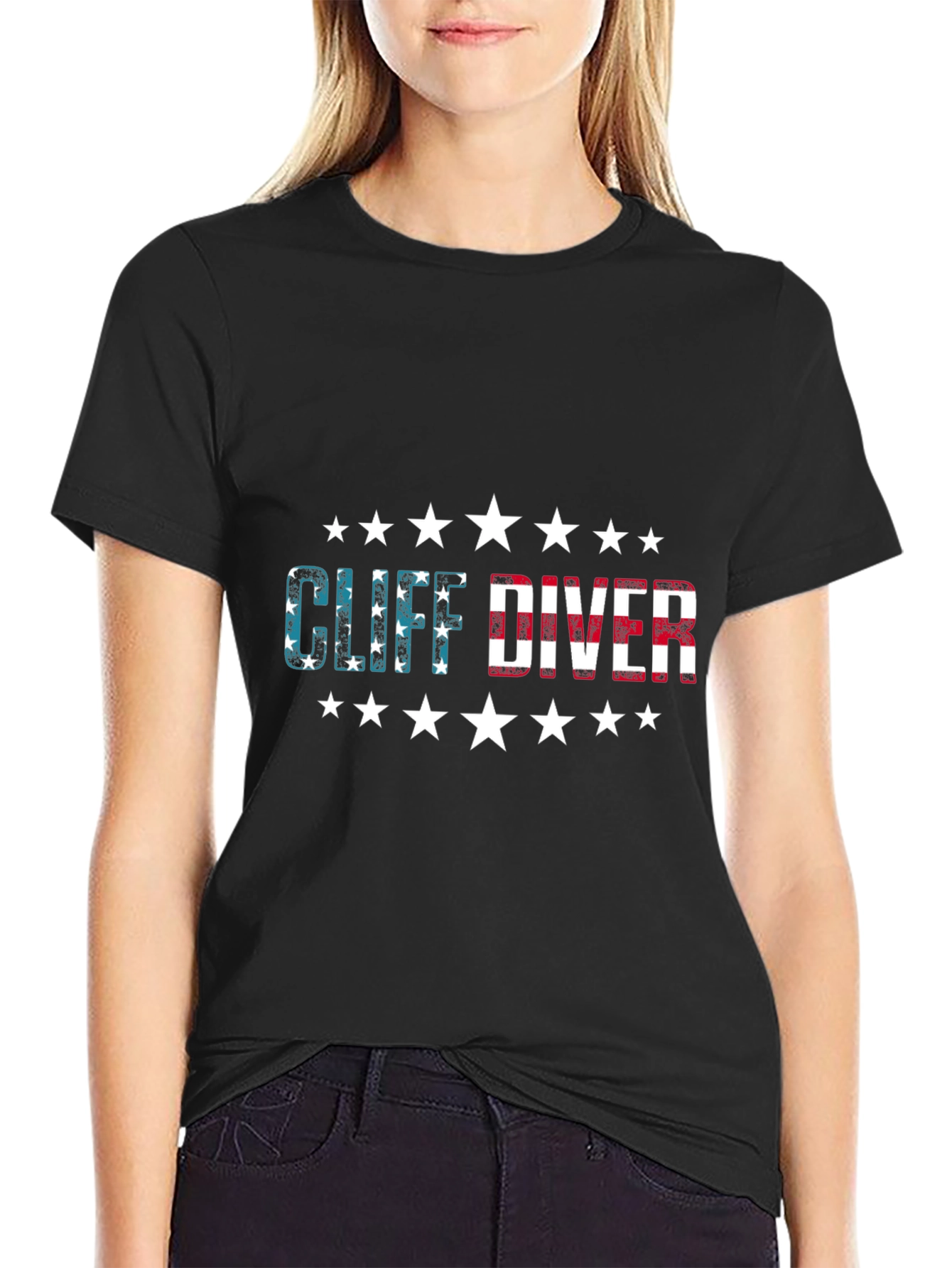 Cliff Diver T-Shirt - Patriotic Design