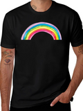 Rainbow Graphic Black T-Shirt