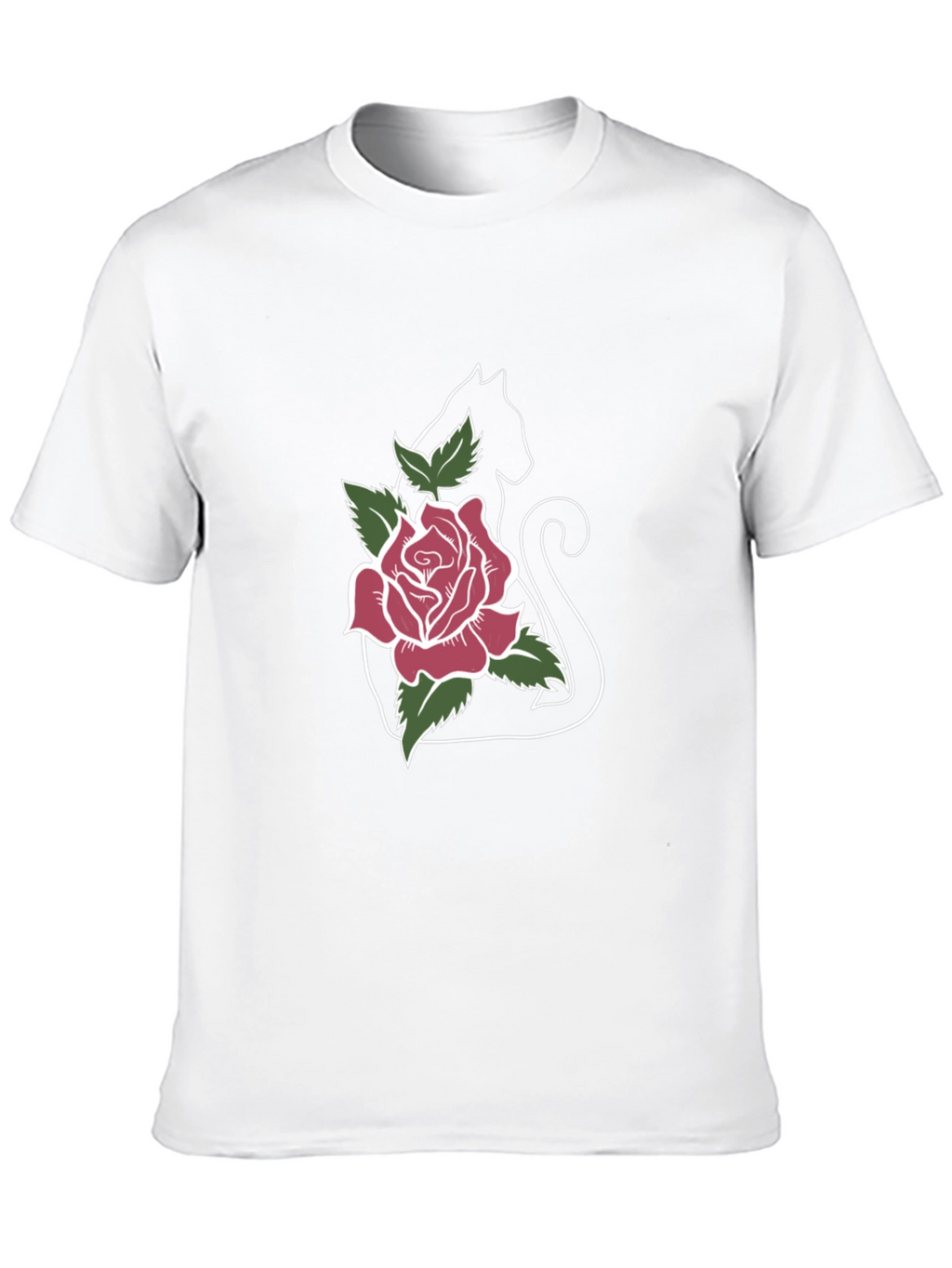 Black Cat Rose T-Shirt