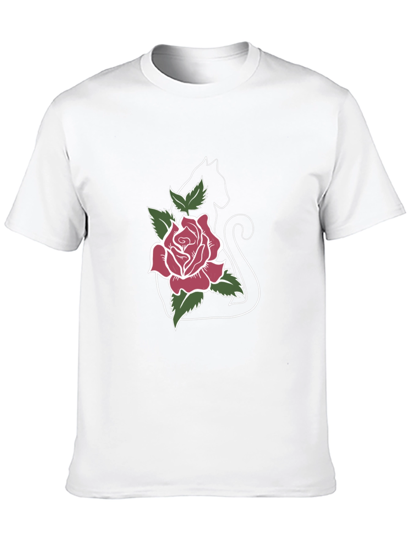 Black Cat Rose T-Shirt