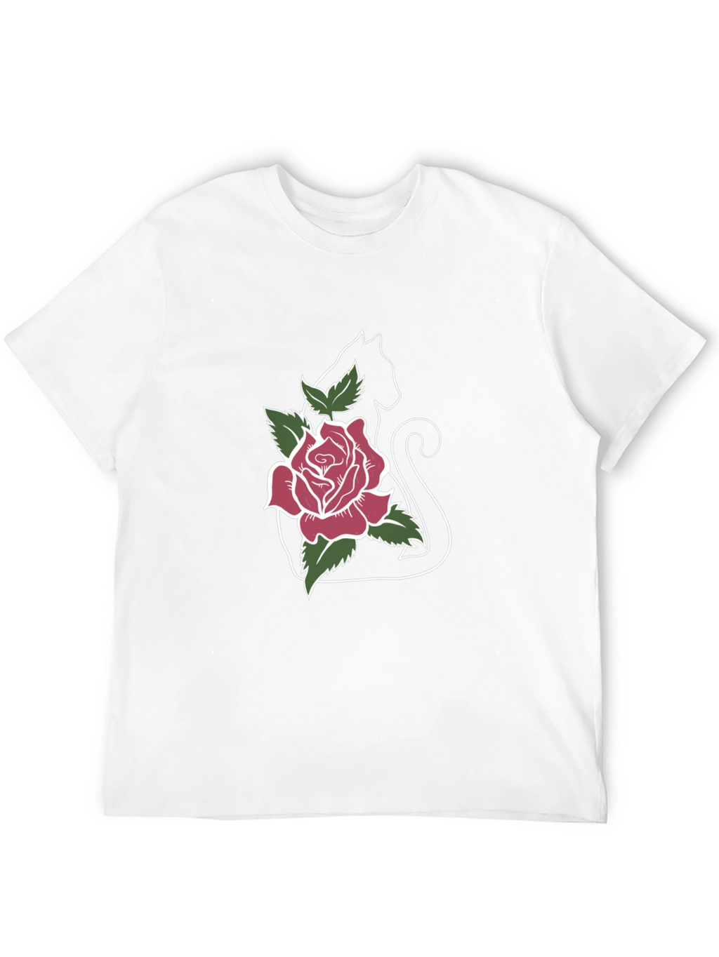 Black Cat Rose T-Shirt
