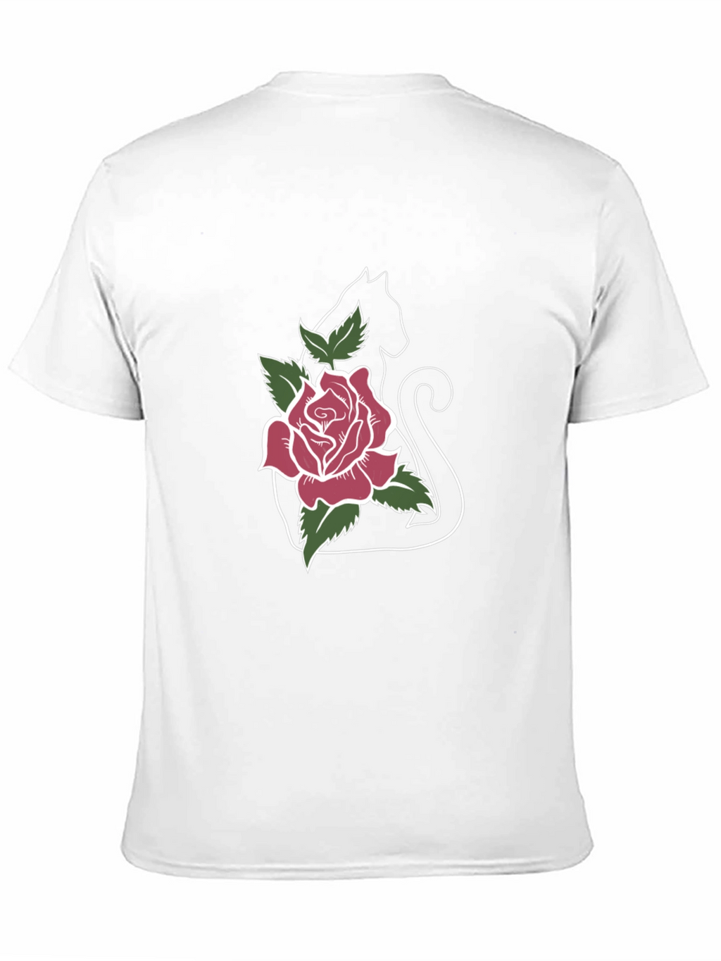 Black Cat Rose T-Shirt