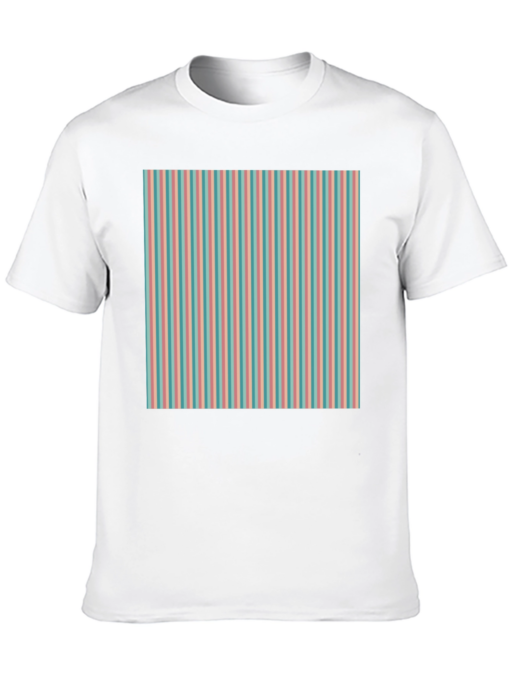 Striped Pattern Tee - Retro Style