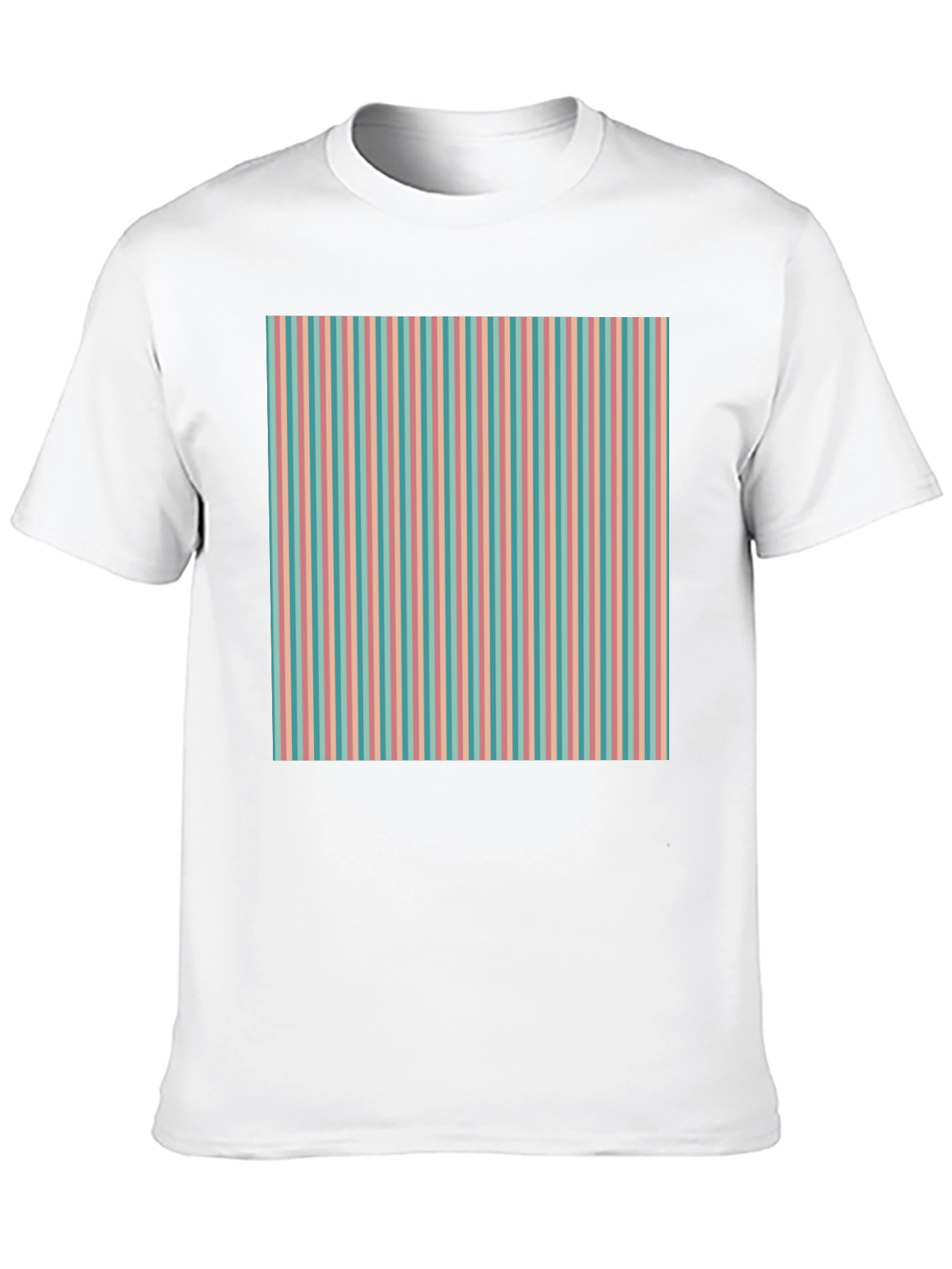 Striped Pattern Tee - Retro Style