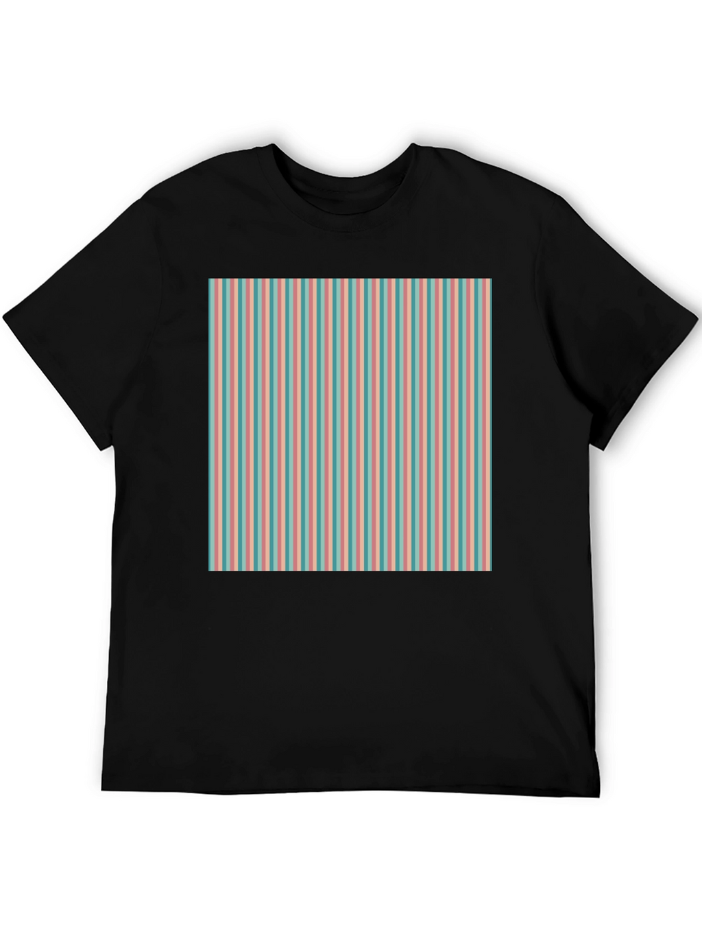 Striped Pattern Tee - Retro Style