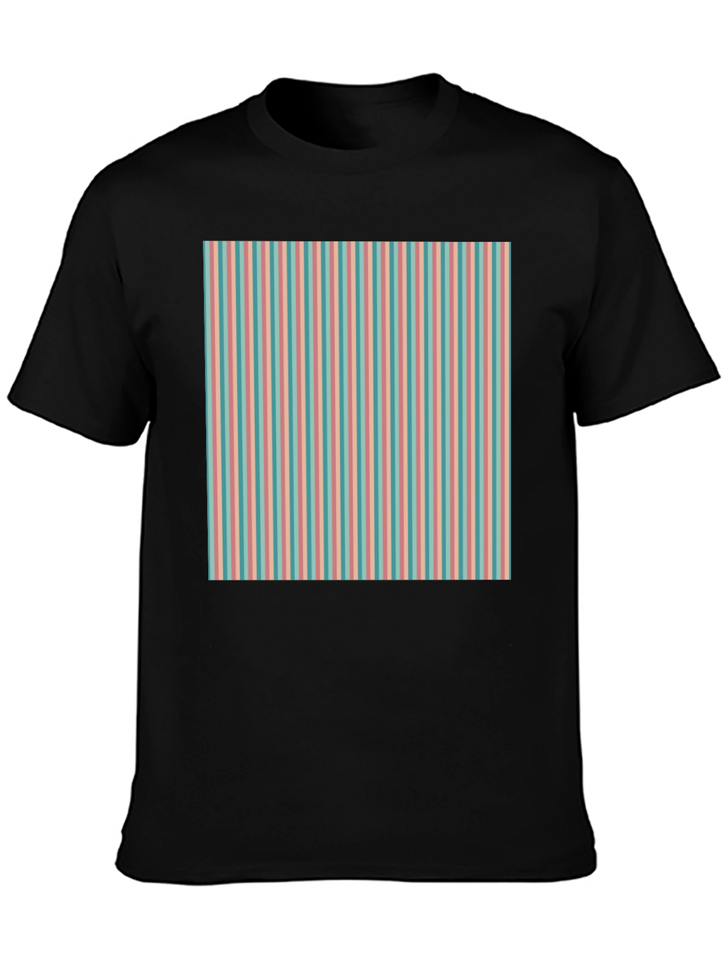 Striped Pattern Tee - Retro Style