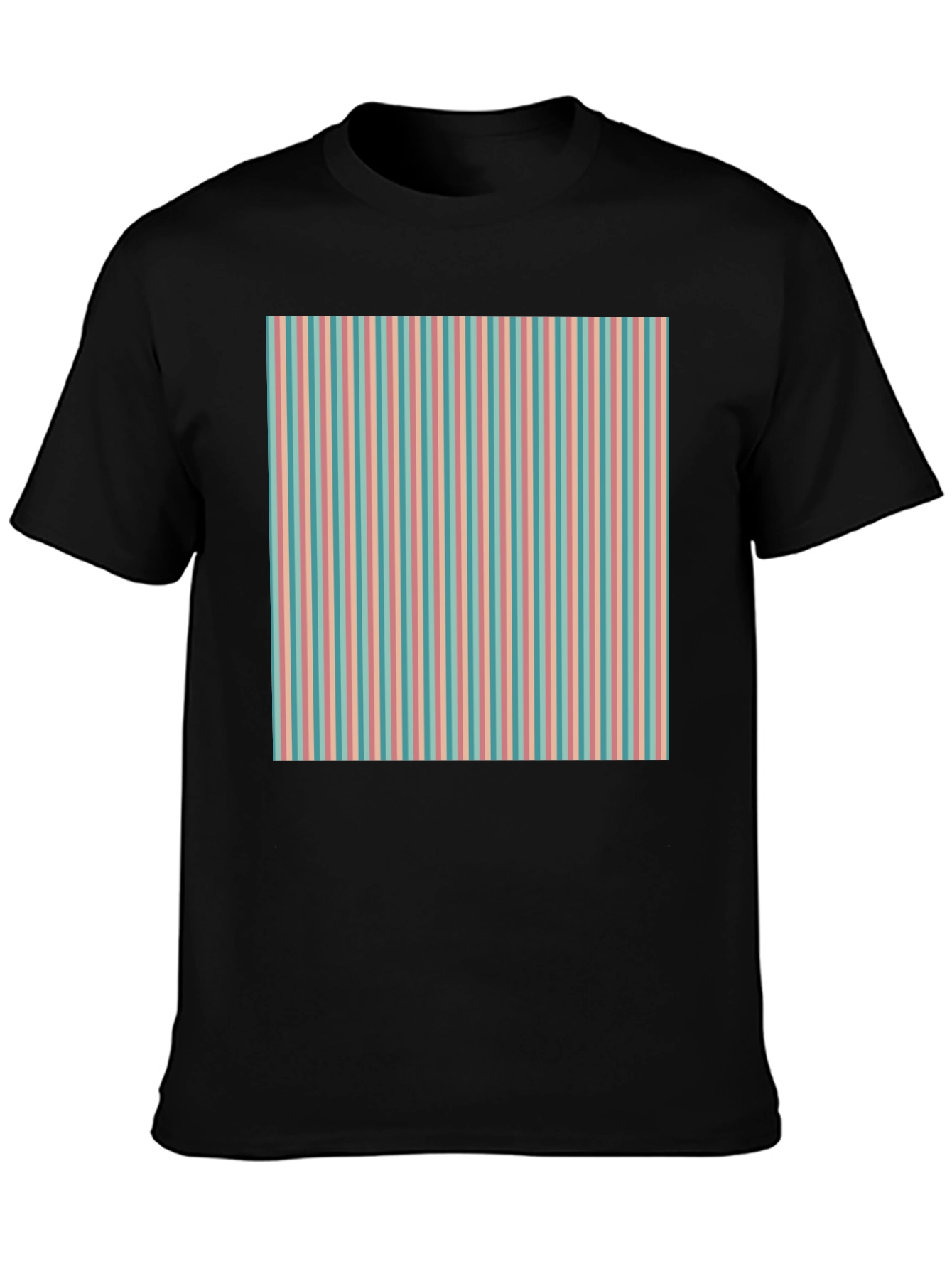 Striped Pattern Tee - Retro Style