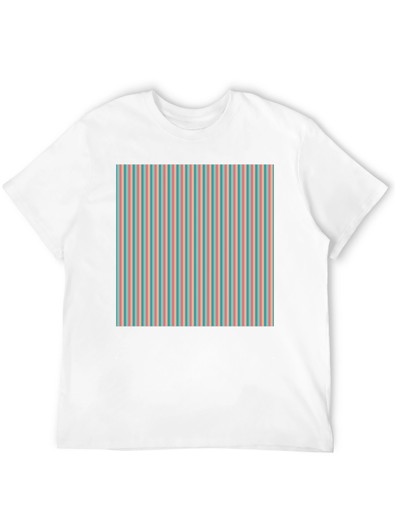 Striped Pattern Tee - Retro Style