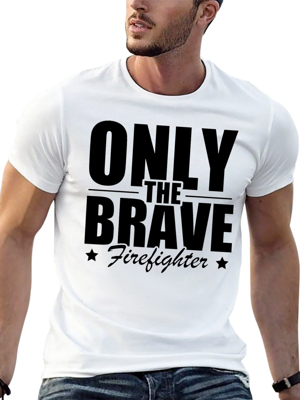 Only The Brave Firefighter Graphic T-Shirt