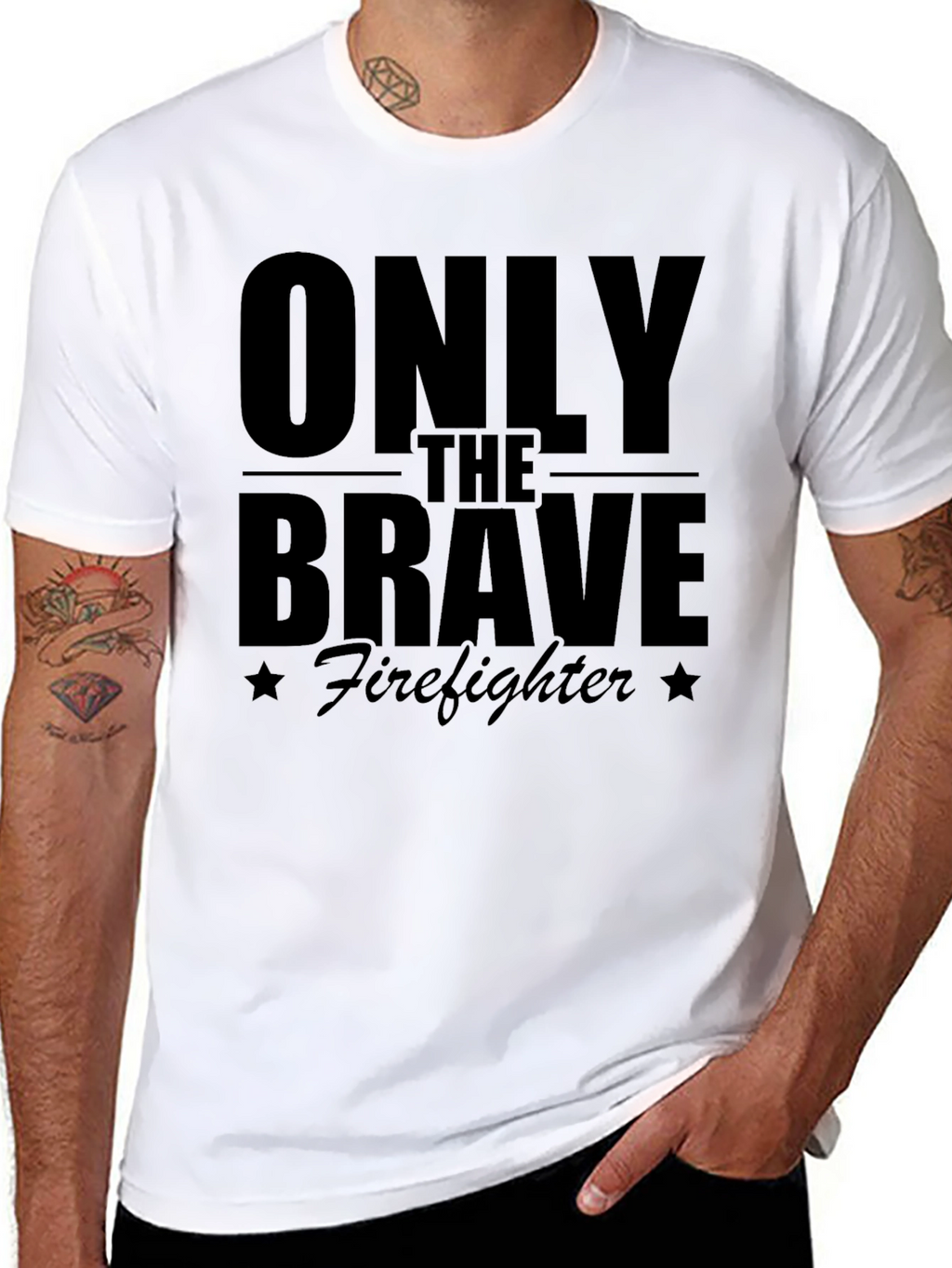 Only The Brave Firefighter Graphic T-Shirt