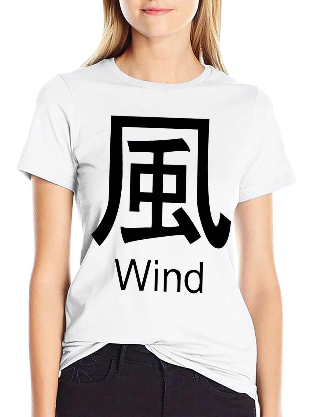 Black Japanese Wind Kanji T-Shirt