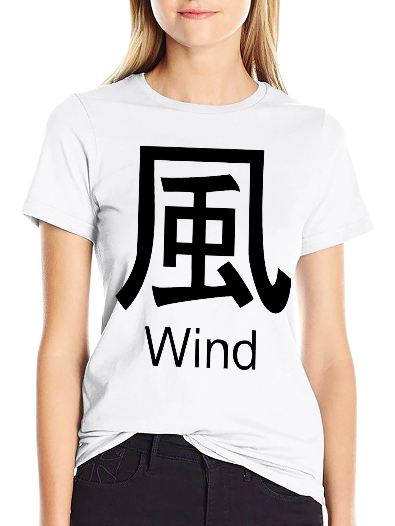 Black Japanese Wind Kanji T-Shirt
