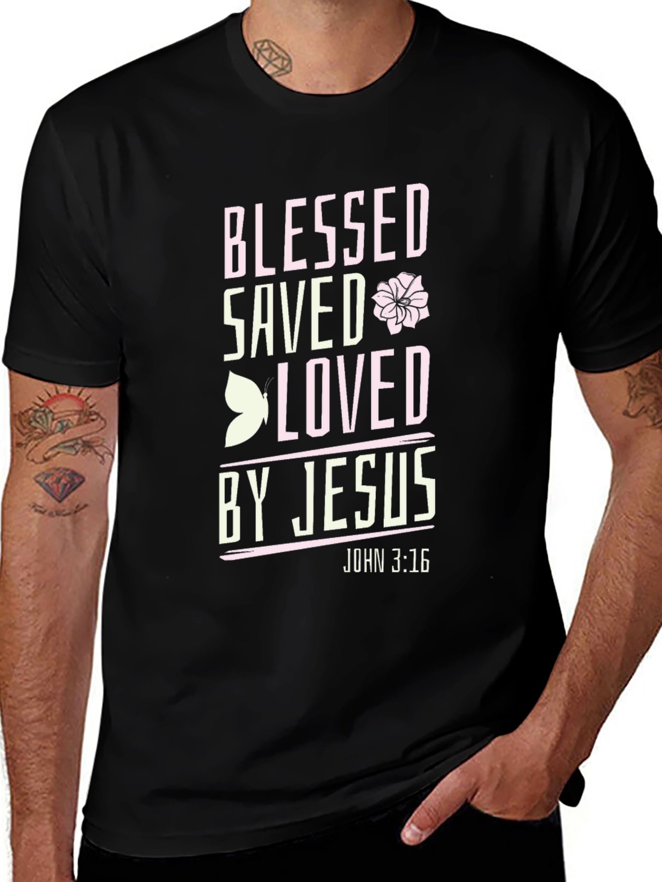 Blessed Saved Loved by Jesus T-Shirt