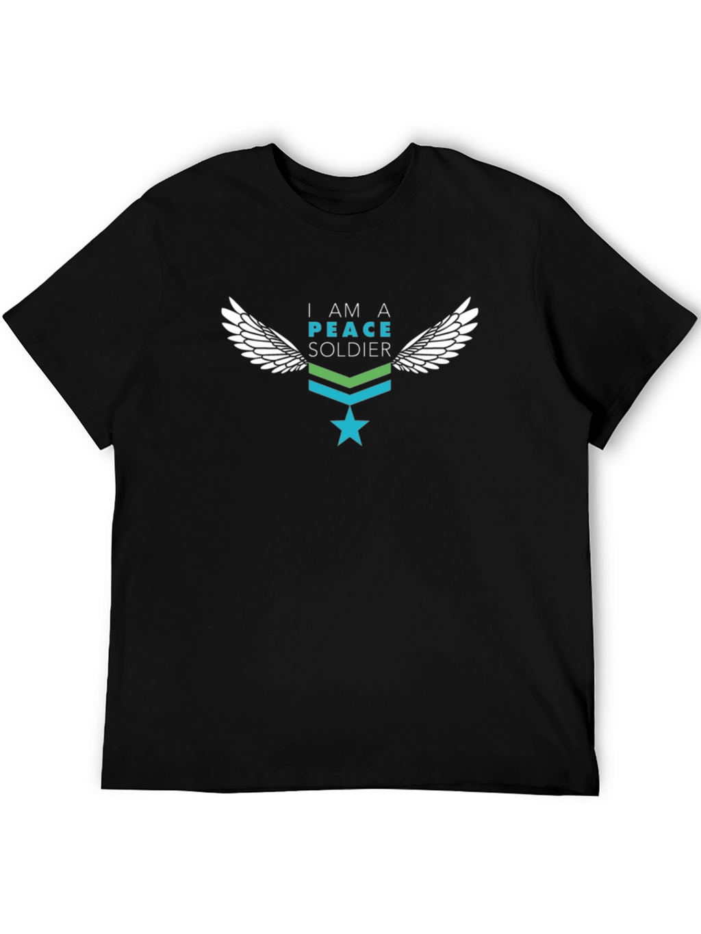 Peace Soldier Graphic T-Shirt - Black