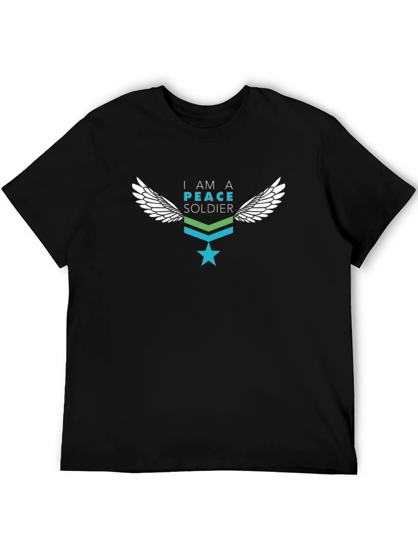 Peace Soldier Graphic T-Shirt - Black
