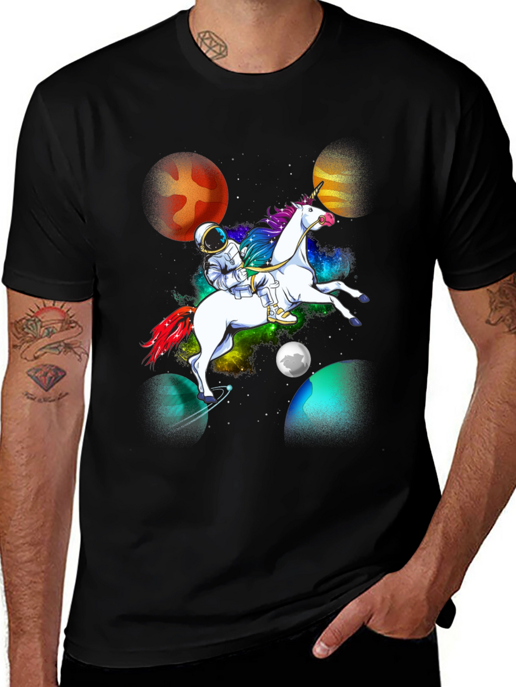 Astronaut Unicorn Galaxy T-Shirt