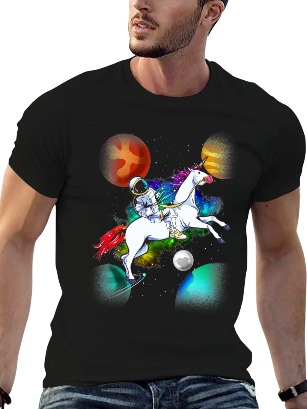 Astronaut Unicorn Galaxy T-Shirt