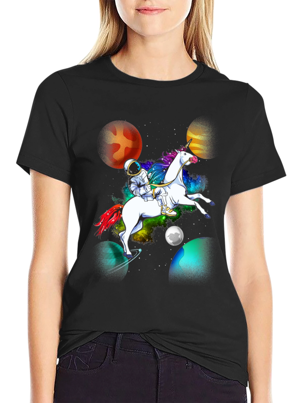 Astronaut Unicorn Galaxy T-Shirt