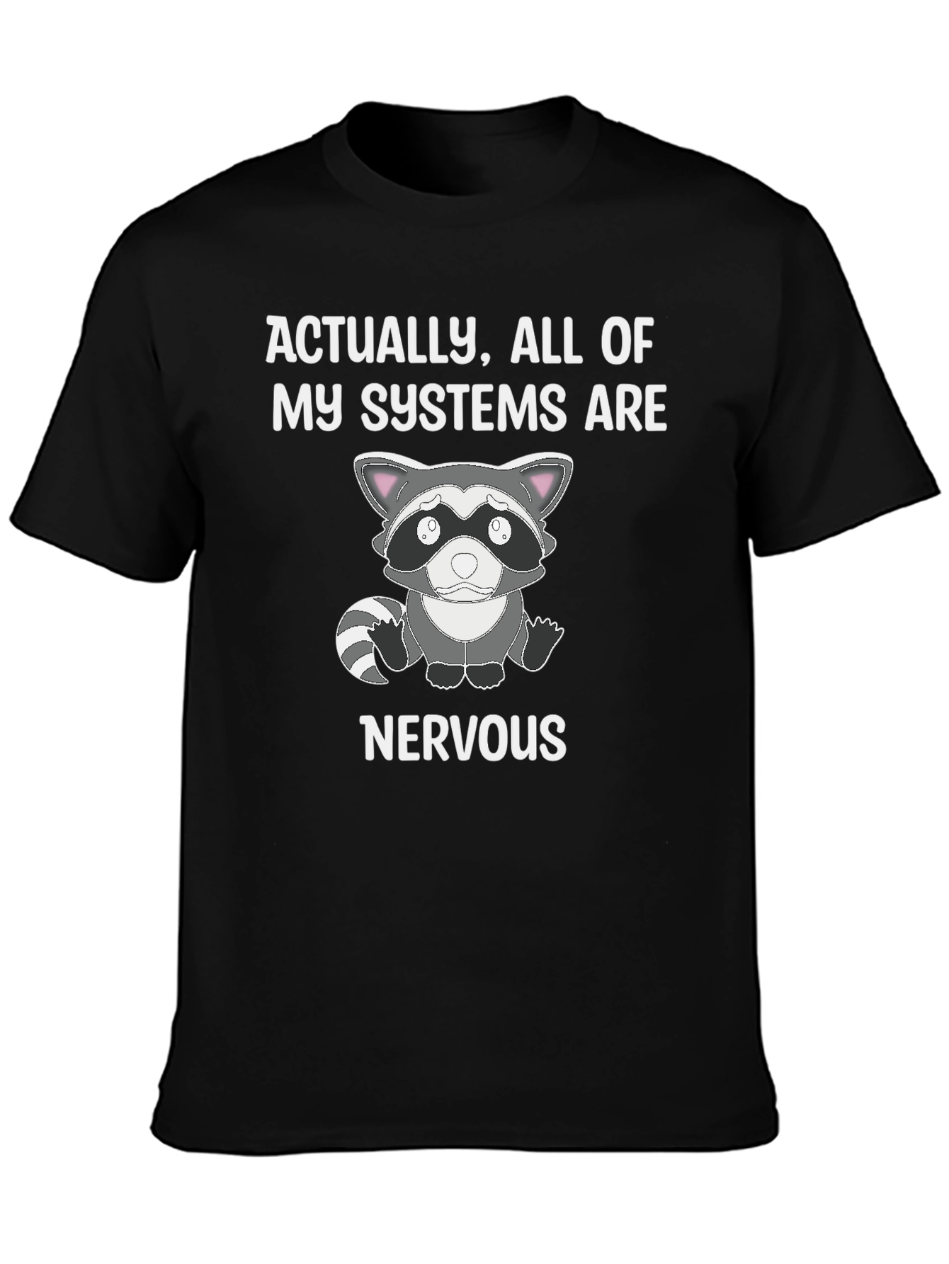 Nervous Raccoon Systems T-Shirt - Funny Graphic Tee