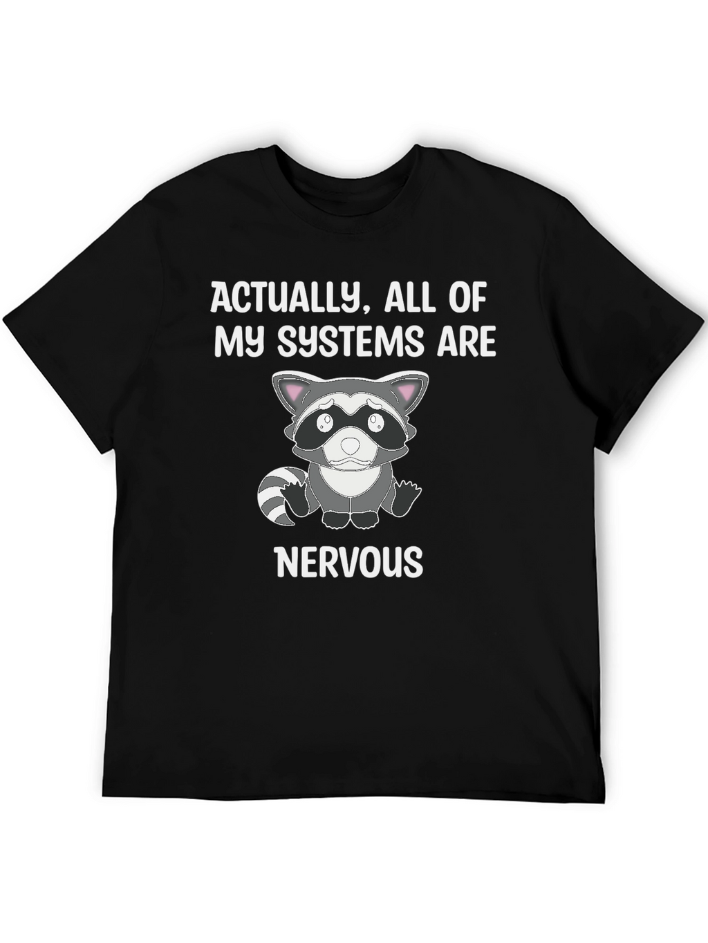 Nervous Raccoon Systems T-Shirt - Funny Graphic Tee