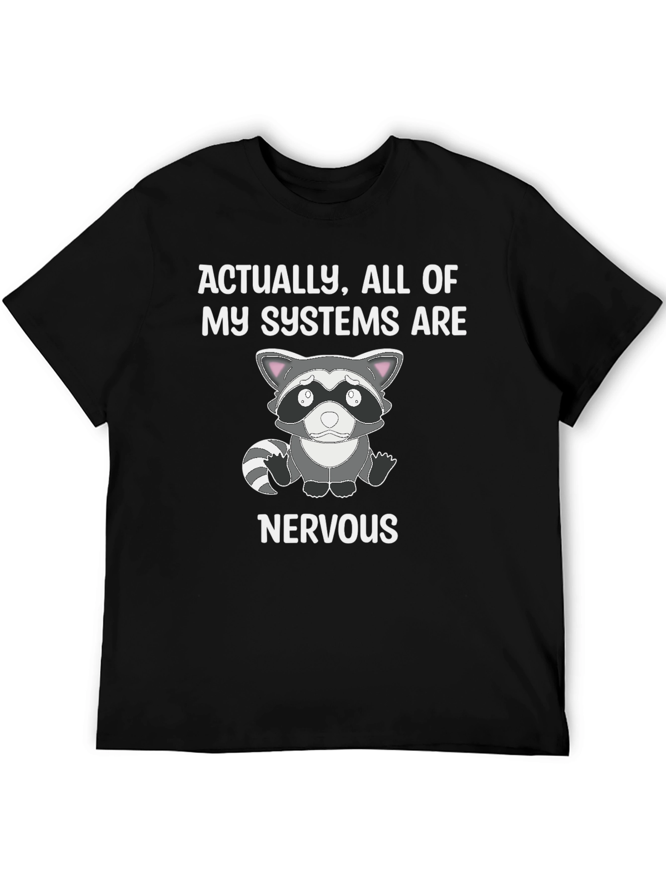 Nervous Raccoon Systems T-Shirt - Funny Graphic Tee