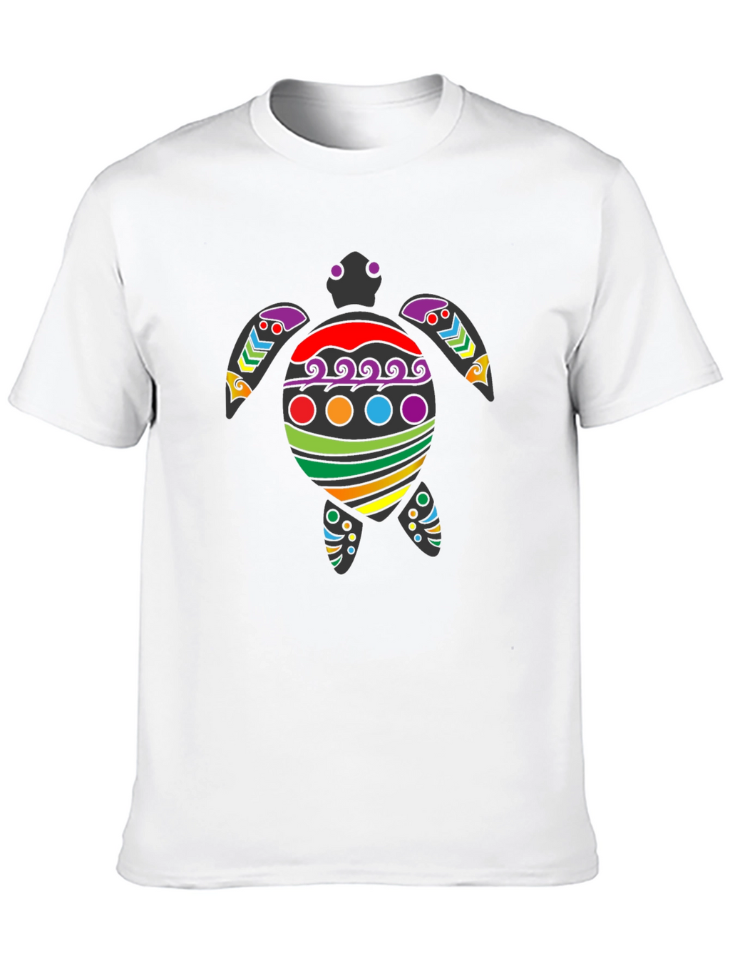 Rainbow Turtle Graphic Tee - Black