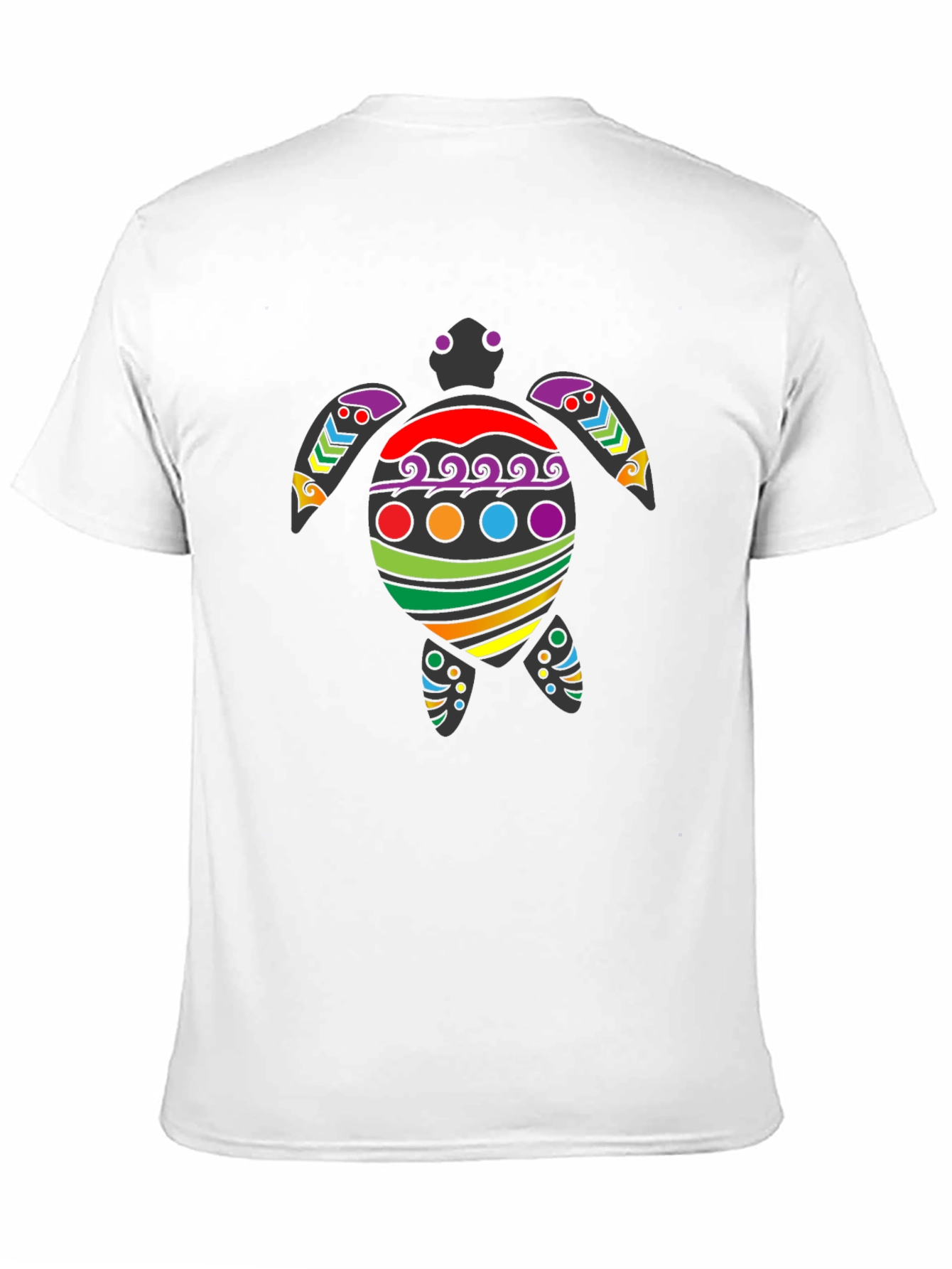 Rainbow Turtle Graphic Tee - Black